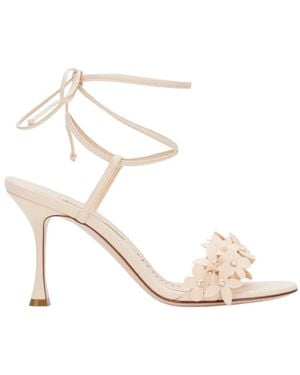 Manolo Blahnik High Heel Sandals - Metallic