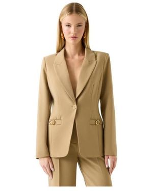 Guess Jassen ,Leer Single-Breasted Blazer - Metallic
