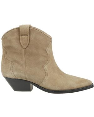 Isabel Marant Wildleder Texanische Stiefeletten Mit Lederfutter - Braun