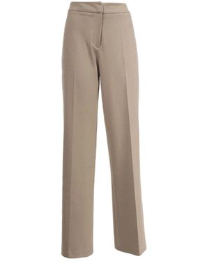 Le Tricot Perugia Straight Trousers - Natural