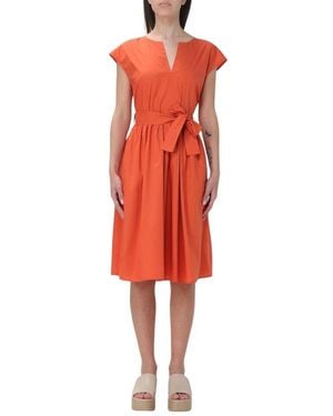 Woolrich Oranges Midi Kleid Für Frauen - Rot