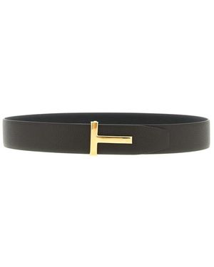 Tom Ford T Icon Omkeerbare Riem - Zwart