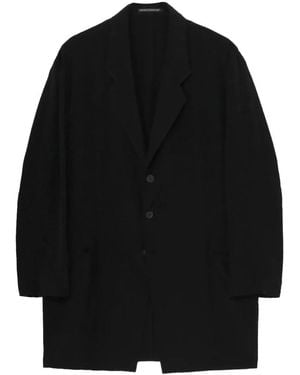 Yohji Yamamoto Single-Breasted Coats - Zwart