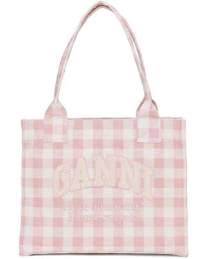 Ganni Tote Bags - Rose