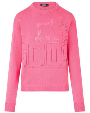 Gcds Round-Neck Knitwear - Pink