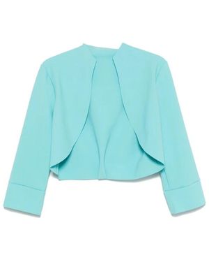 Chiara Boni Türkis blau-grüne offene front oberbekleidung