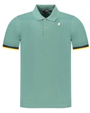 K-Way Grünes baumwoll-poloshirt klassischer kragen