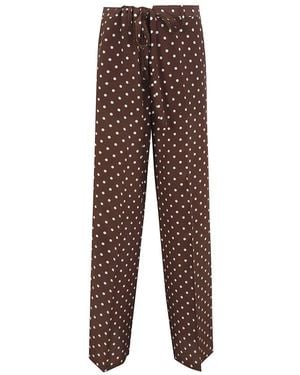 P.A.R.O.S.H. Straight Trousers - Brown