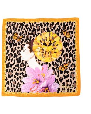 Dee Ocleppo Leoparden seidentuch pop art - Pink