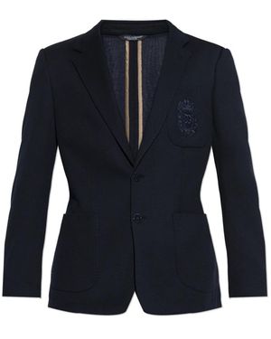 Dolce & Gabbana Blazer Met Enkele Split - Blauw