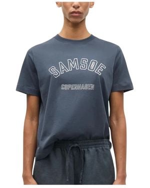 Samsøe & Samsøe Sacamino Ss T-Shirt 15276 - Blauw