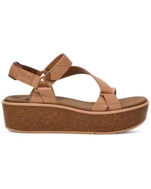 Teva Braune Keilsandalette
