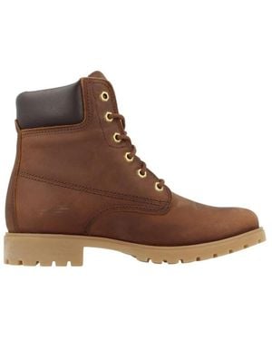 Panama Jack Braune Leder Schnürstiefel