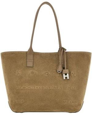 Hogan Tote Bags - Marrone