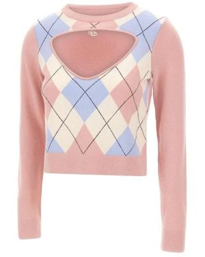 DIESEL Round-Neck Knitwear - Pink