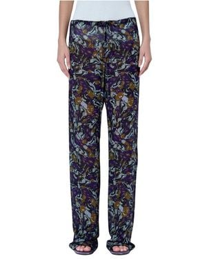 Dries Van Noten Straight Trousers - Blue