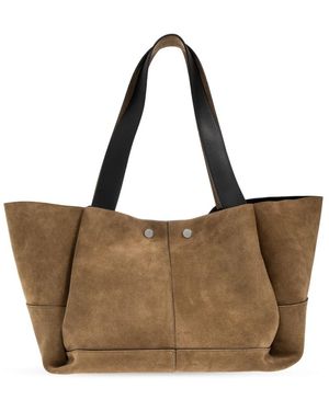 AllSaints Rosalie Große Wildleder-Tragetasche - Braun