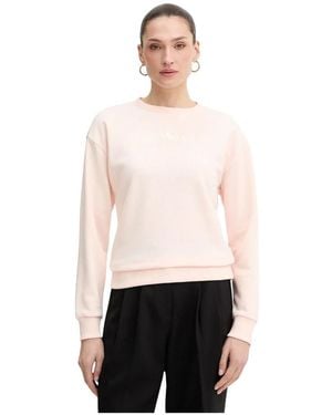 ARMANI EXCHANGE Sweatshirt Van French Terry Katoen Met Ronde Hals - Wit