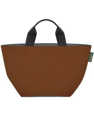 Herve Chapelier Bolso Tote Fondo Cuadrado Cognac Fusil, Mujer, Talla - Marrón