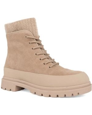 Linda Baumann Lace-Up Boots - Natural