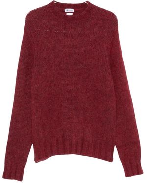 Doppiaa Truien & Vesten ,Rood ,Trui Met Ribgebreide Mock-Neck