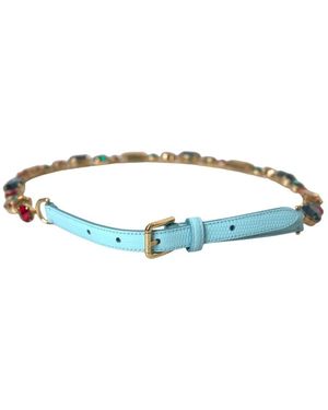 Dolce & Gabbana Kristallkette taillengürtel - Blau