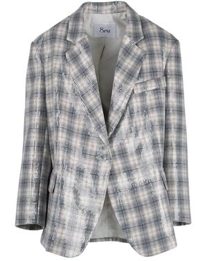 8pm Jassen ,Grijs ,Leer Blazers