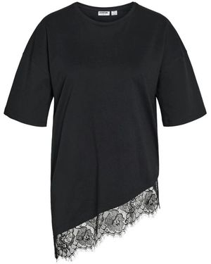 Noisy May Overhemden ,Zwart ,Lace Blouse