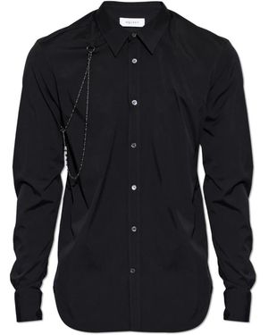McQueen Overhemden ,Zwart ,Katoen Chain Harness Shirt - Blauw