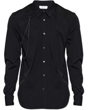 McQueen Overhemden ,Zwart ,Katoen Chain Harness Shirt - Blauw