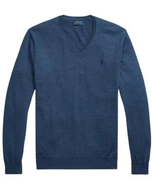 Ralph Lauren V-Neck Knitwear - Blue