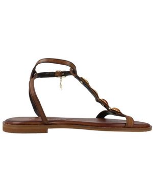 Caryatis Greek Sandals Caryatis Flat Sandal - Bruin