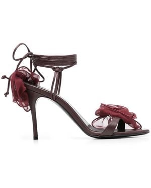Magda Butrym Bordeaux blumen sandalen schuhe - Rot
