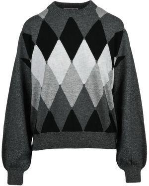 Ballantyne Truien & Vesten ,Veelkleurig ,Kasjmier Pullover Met Ronde Hals - Zwart