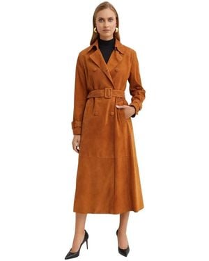 Nour Hammour Trench Coats - Marrón