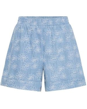 Ichi Denim Shorts - Azul
