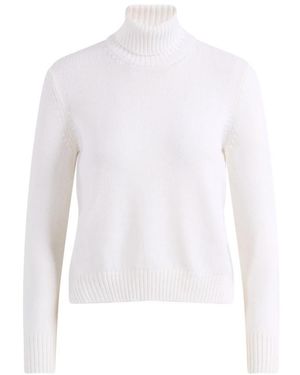 Gran Sasso 13203/14200 Gerippter Rollkragenpullover - Weiß