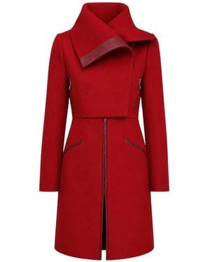 Pinko Single-Breasted Coats - Red