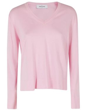 Gran Sasso V-Neck Knitwear - Rose