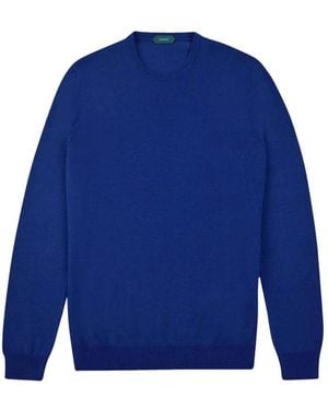 Zanone Round-Neck Knitwear - Blu
