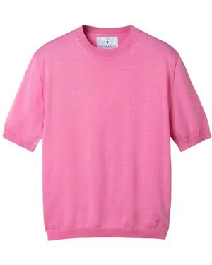 Seven Gauge Round-Neck Knitwear - Rosa