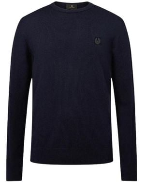 Belstaff Colden Rundhals-Strickpullover - Blau