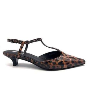 Jeannot Schoenen ,Veelkleurig ,Decolletè Pump T-Bar - Bruin
