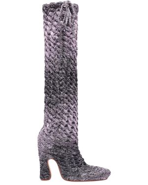 Isa Boulder Schoenen ,Paars ,Leer Spiral Cable Boots - Bruin