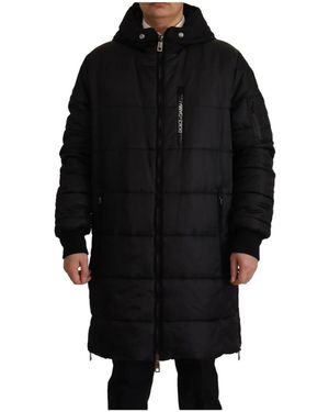 Dolce & Gabbana Stupenda giacca parka con cappuccio in nylon nero