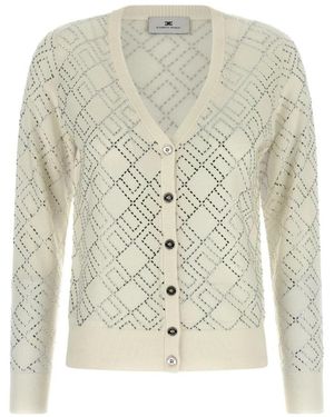 Elisabetta Franchi Cardigans - White