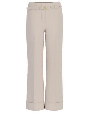 Guess Broek Met Uitlopende Pijpen En Ceintuur - Naturel