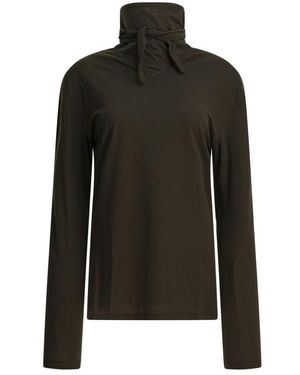 Lemaire Long Sleeve Foulard Top - Zwart