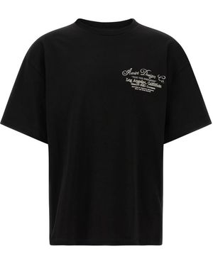 Amiri Dreamers Chain Stitch Oversized Tee - Zwart