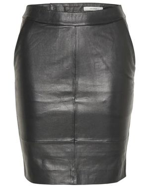 Gestuz Leren Mini Rok - Grijs